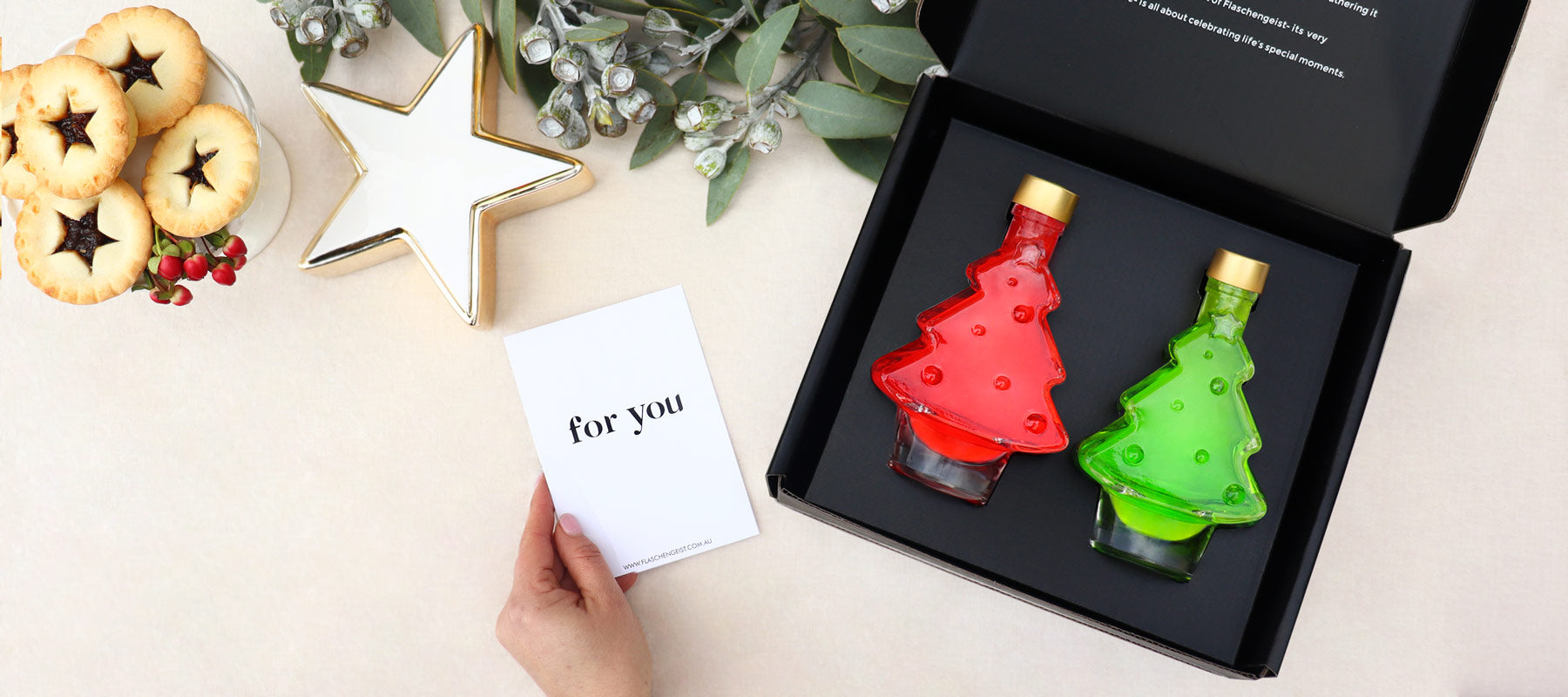 Flaschengeist's Duo Christmas Tree Bottle Set