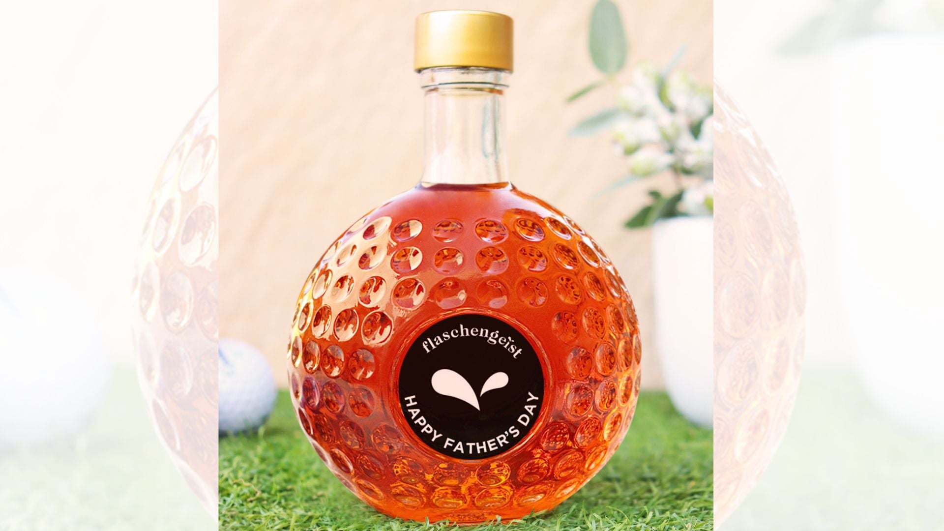 Golf Ball Bottle Filled with Amazing Southern Liqueur