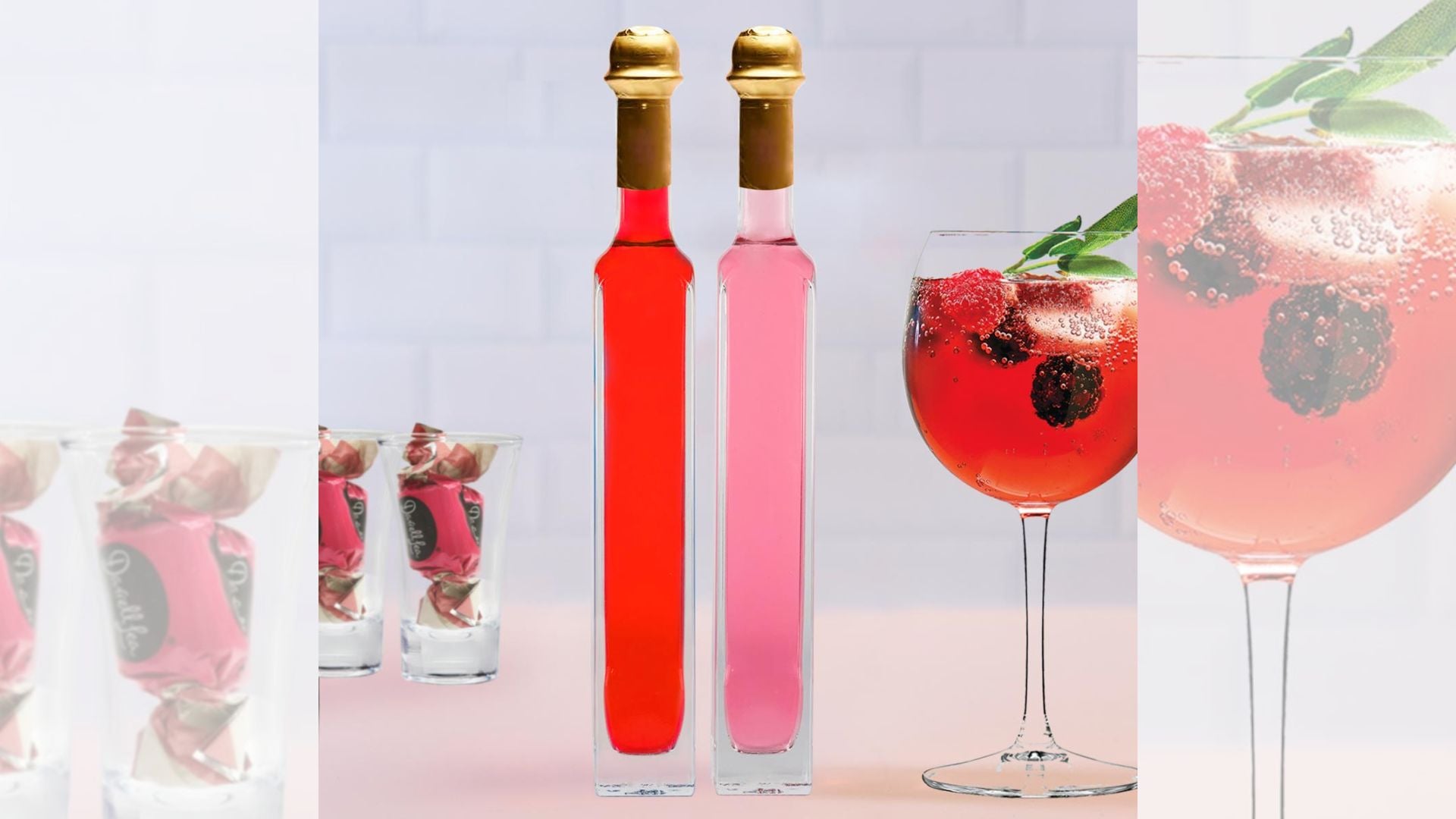 Ducale Bottles Filled with Amazing Strawberry Liqueur - Gift Box