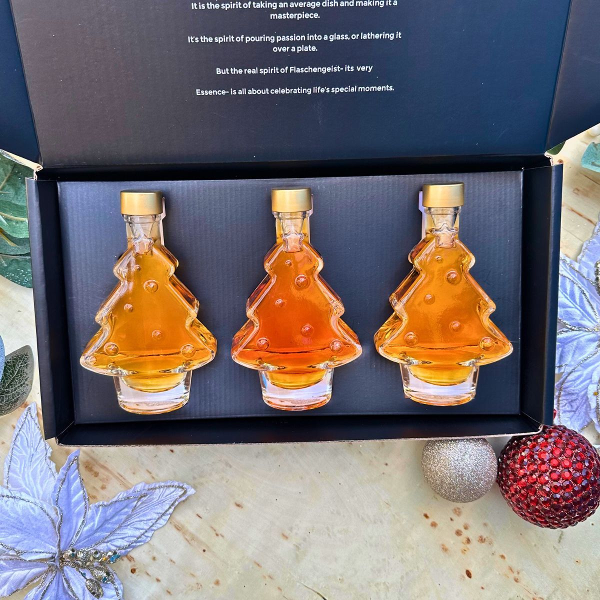 Christmas Tree Bottle Gifts with Spirits