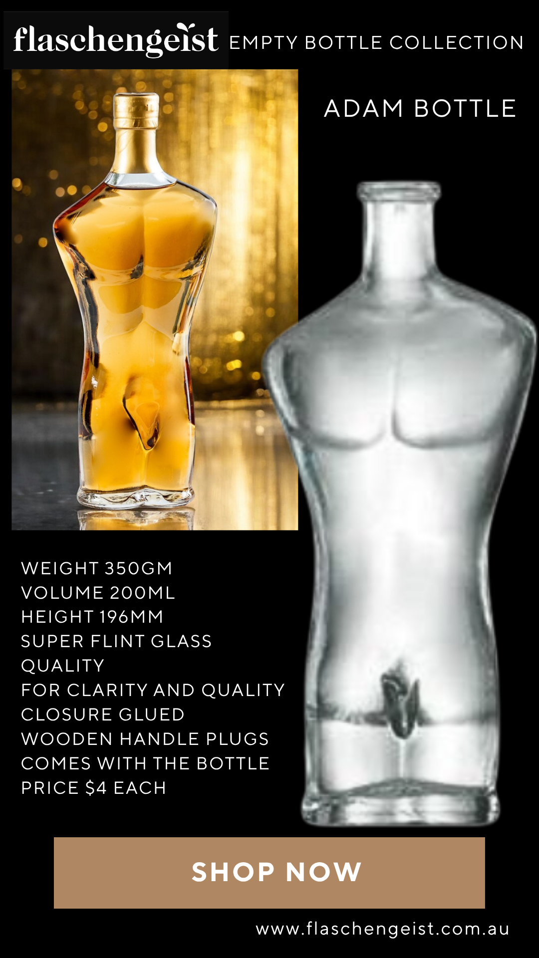 Flaschengeist Empty Bottle - Adam 200ML