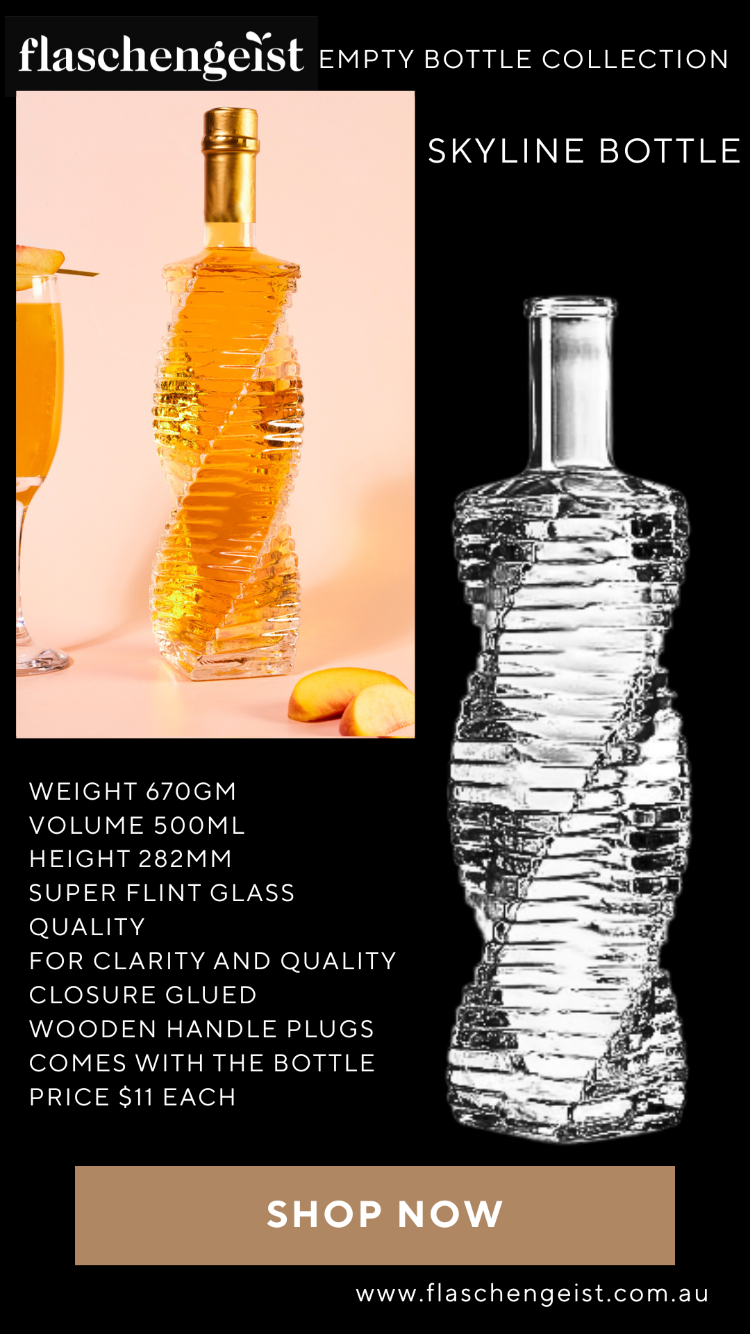 Flaschengeist Empty Bottle - Skyline 500ML