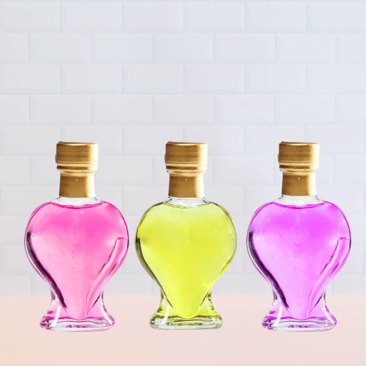 Flaschengeist Heart Bottle Gift Set with Tropical Cocktail Liqueurs & Chocolates | The Ultimate Tropical Cocktail Kit
