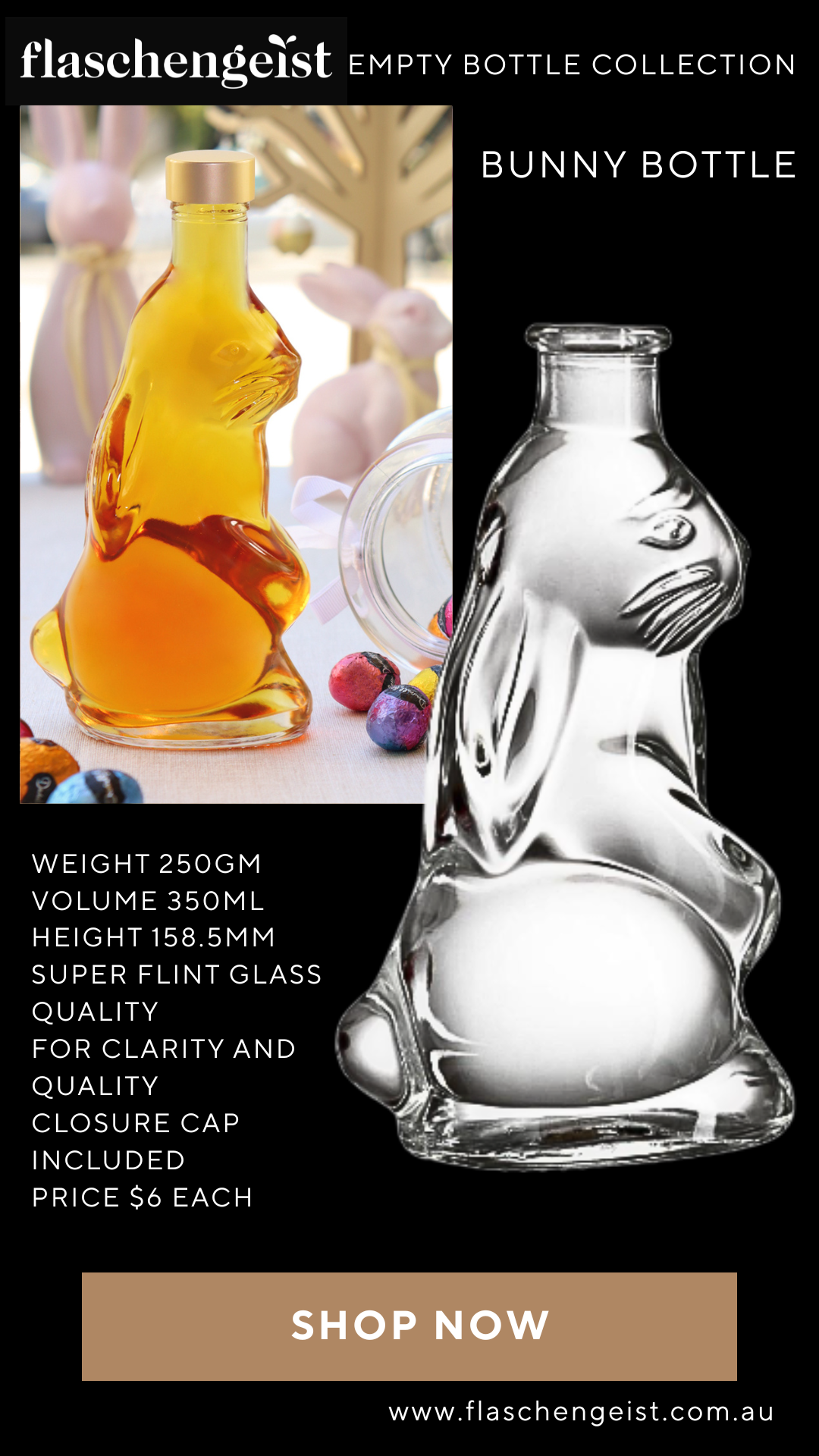 Flaschengeist Empty Bottle - Bunny 350 ml