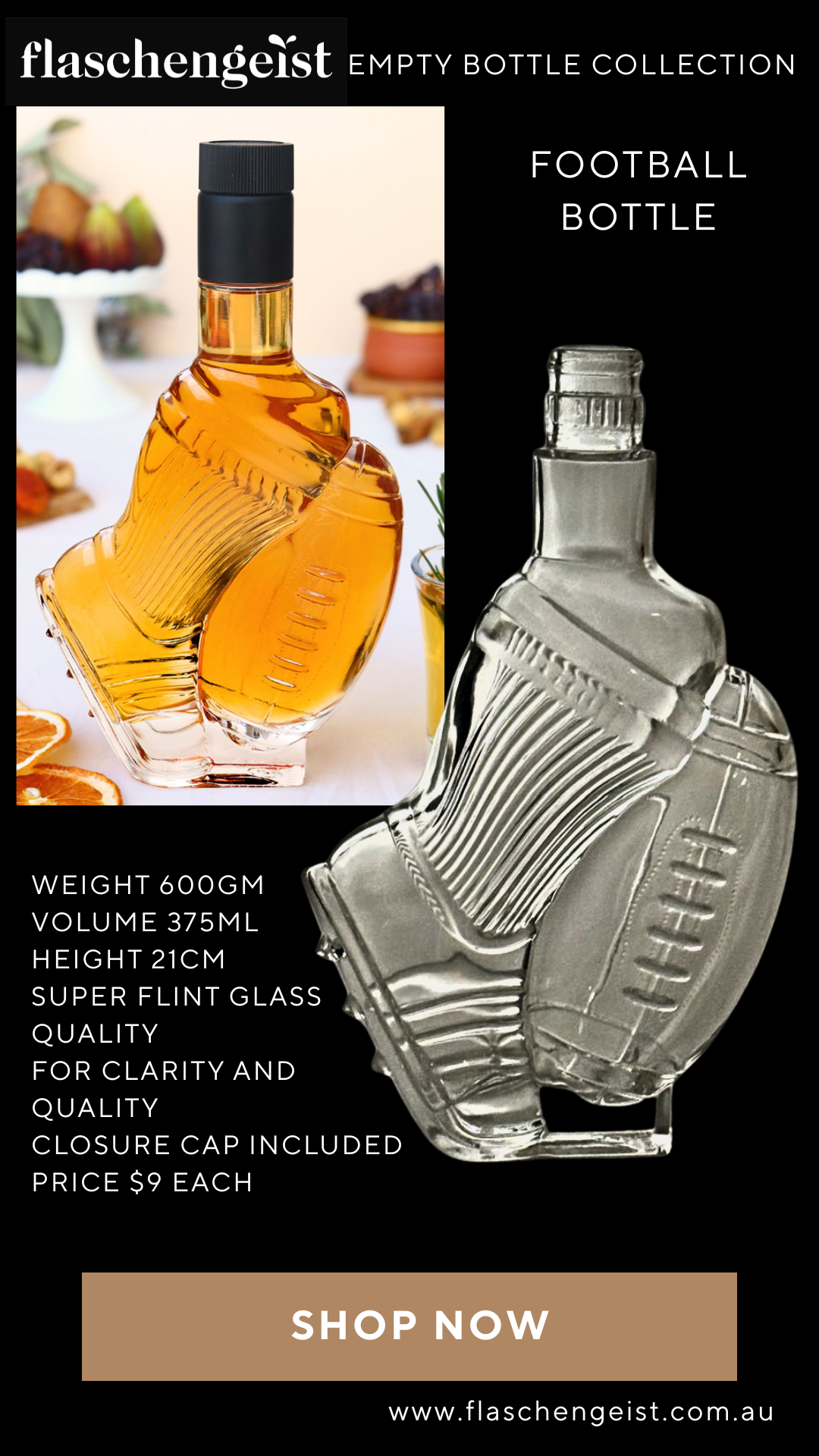 Flaschengeist Empty Bottle - Football 375 ml