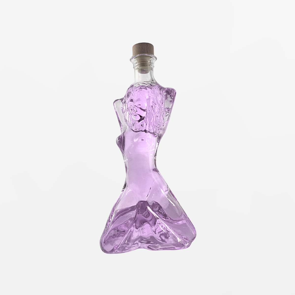 Flaschengeist Goddess Birthday Gift — stunning, sculptural handcrafted glass Goddess bottle filled with premium spirits, front-facing hero shot on cream background