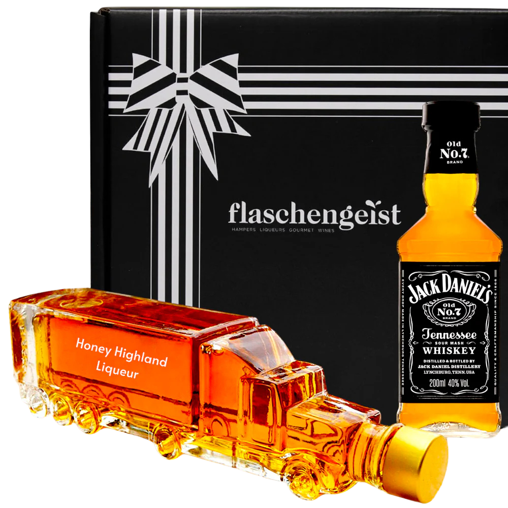 Flaschengeist Truck Bottle Gift Hamper with Jack Daniel's 350ml Whiskey | The Ultimate Truckie Gift Idea