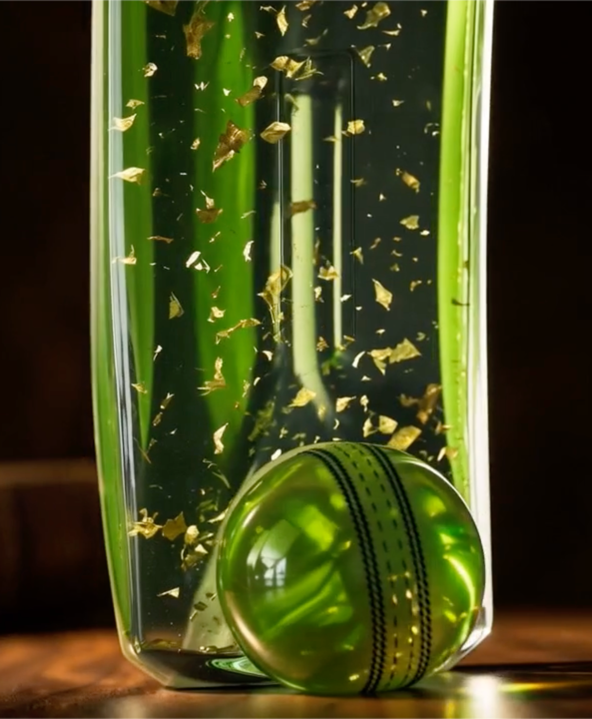 The Cricket Bat Bottle – Creator’s Edition (Unfilled Glass Trophy Piece)