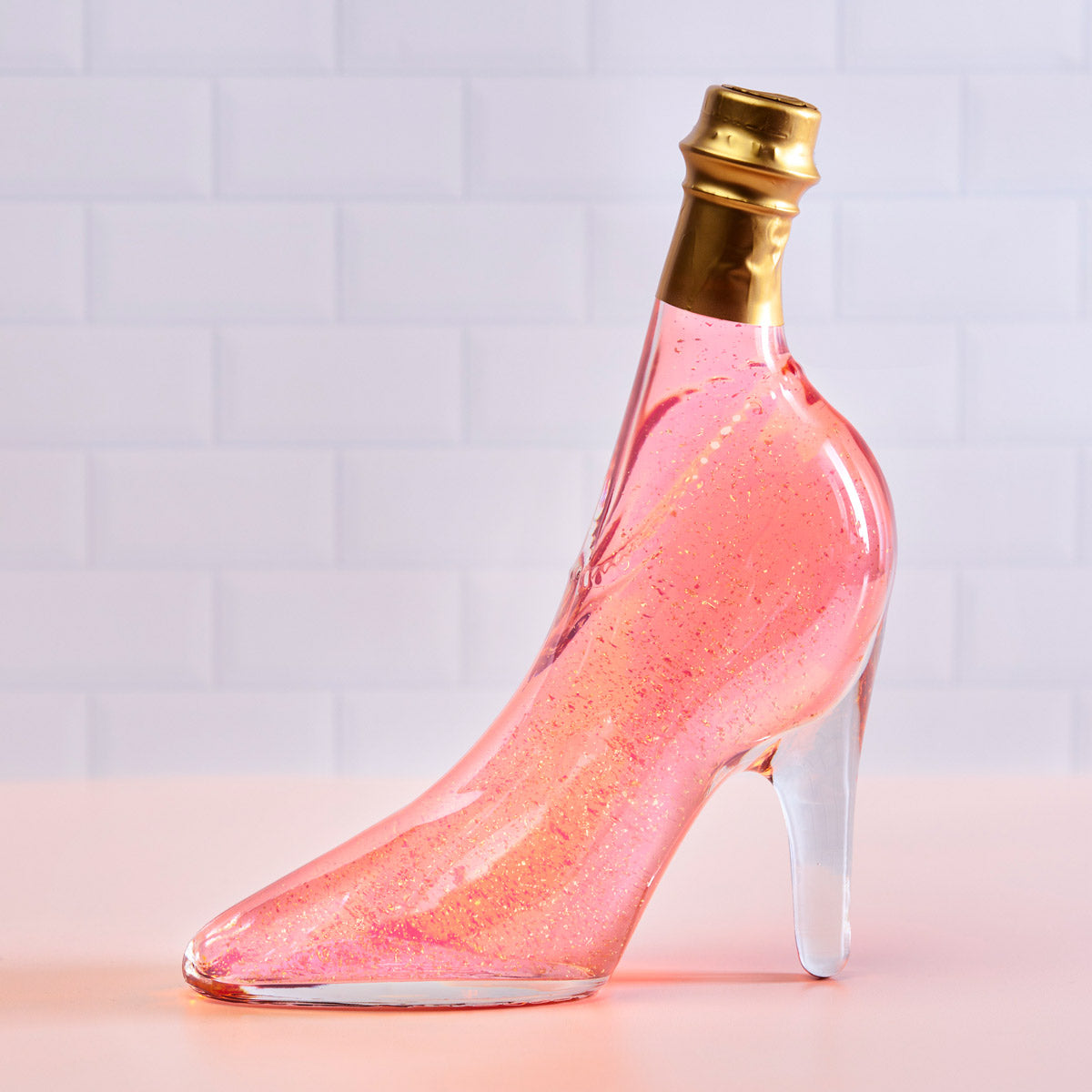 Flaschengeist Shoe Bottle - +24 Carat Gold Flakes + Chocolates Giftbox