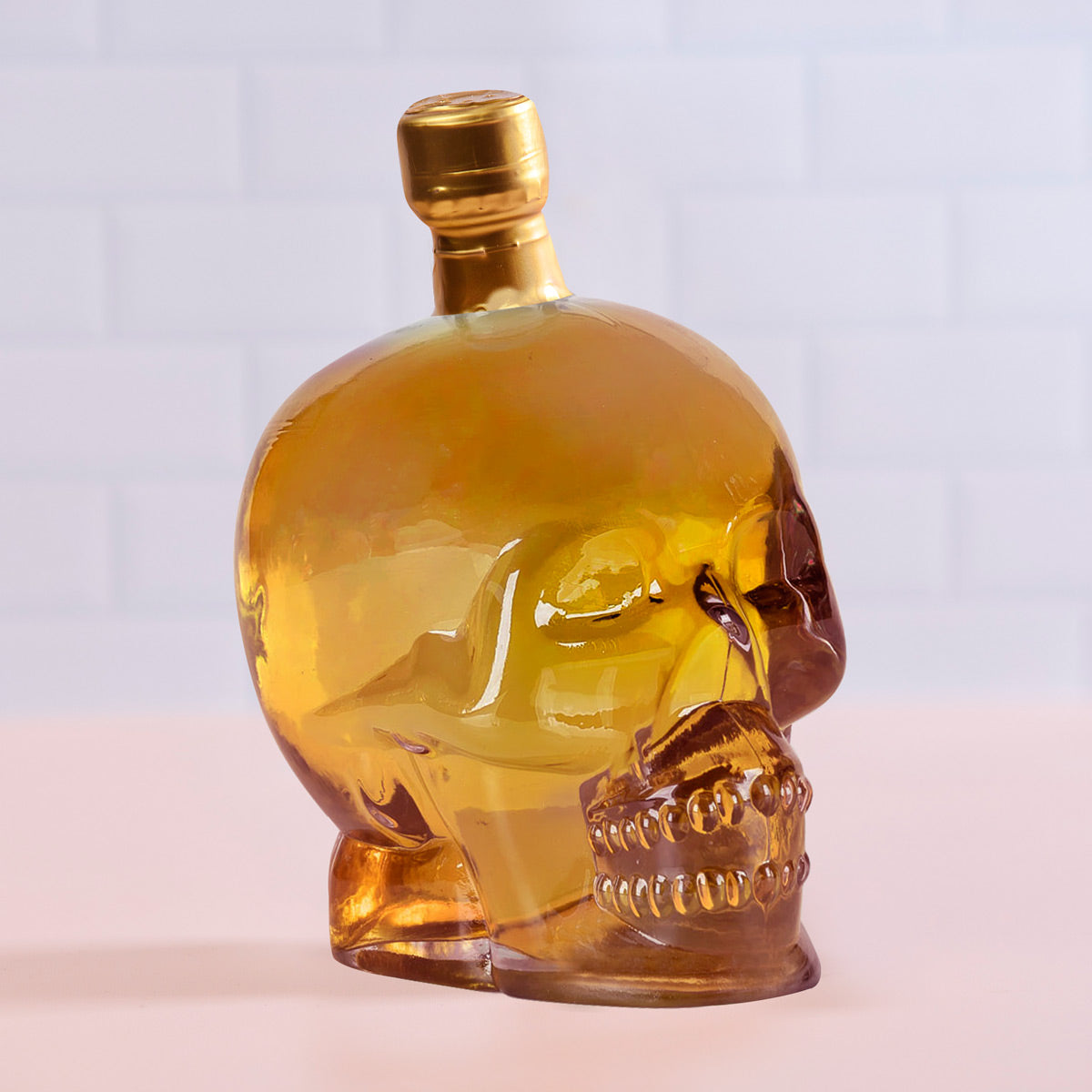 SKULL BOTTLE 380ml with Gold Flakes (BOTTLE ONLY)