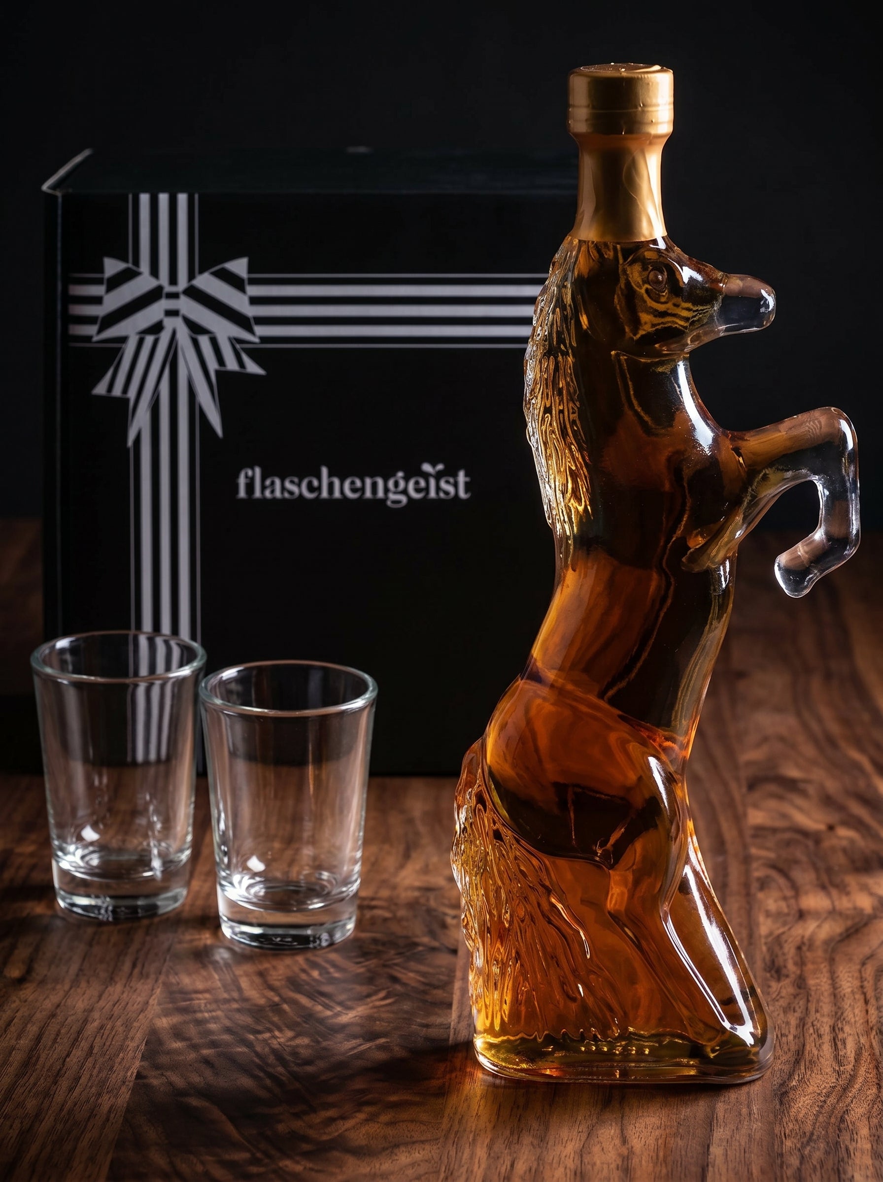 Flaschengeist Horse Bottle | Personalised Non-Alcoholic Equestrian Gift & Racing Memorabilia