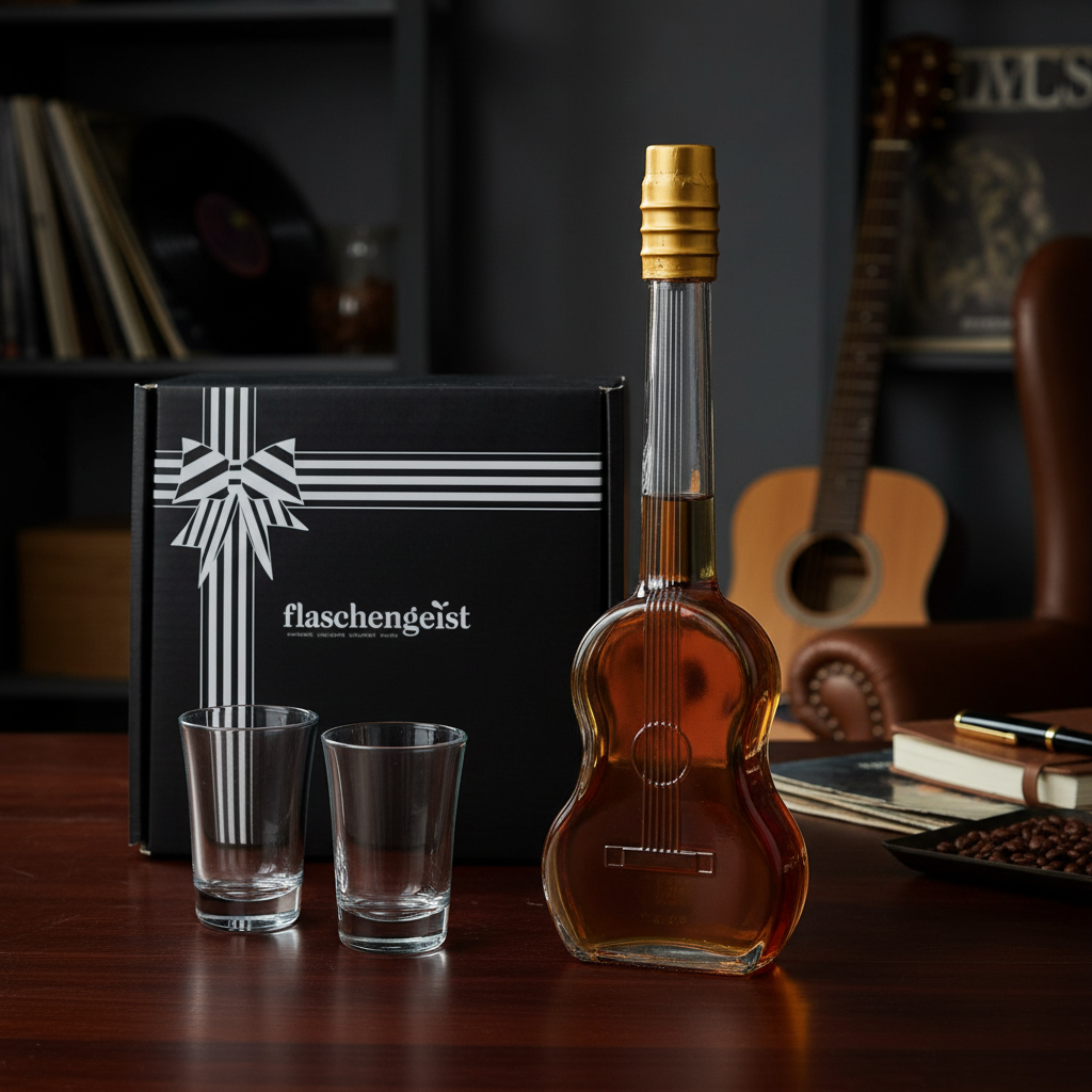 Flaschengeist Guitar Bottle | Personalised Statement Gift for Musicians | Flaschengeist
