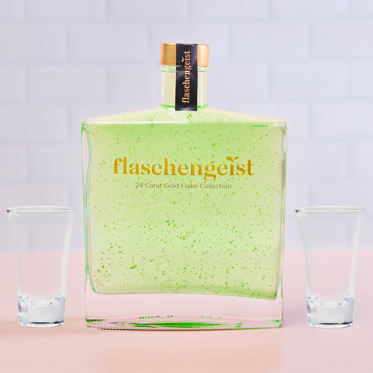 Non Alcoholic Luxe Decanter with 24 Carat Gold Flakes Gift Box - Flaschengeist (Aust) Pty Ltd