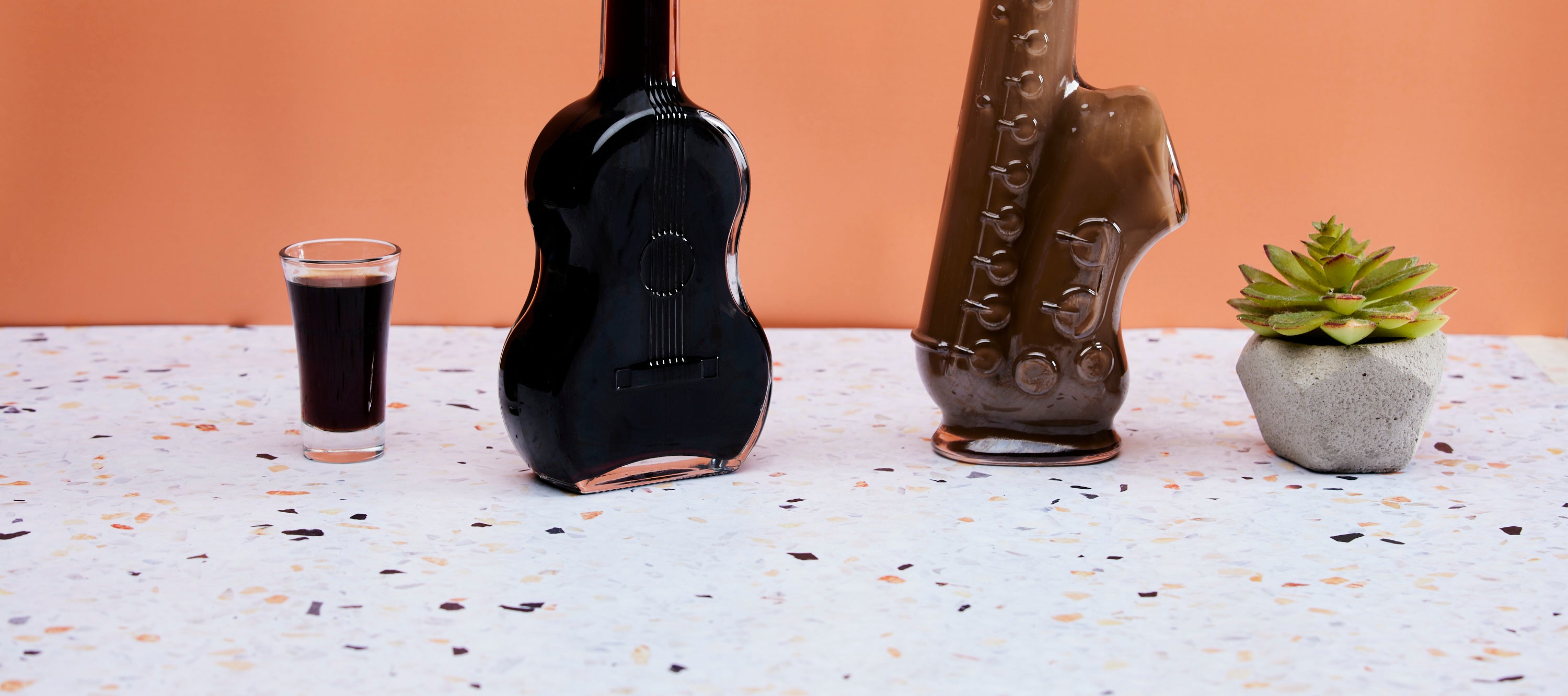 Saxophone Bottle and Chocolate Port Liqueur Gift Box