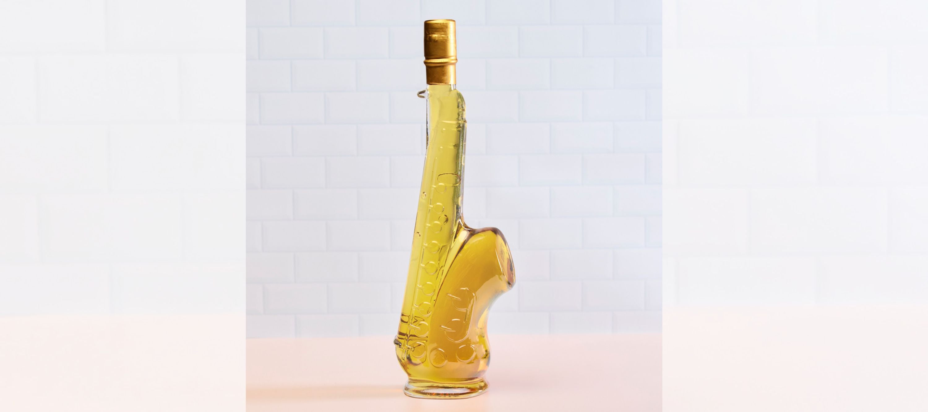  Saxophone Bottle filled with Butterscotch Liqueur
