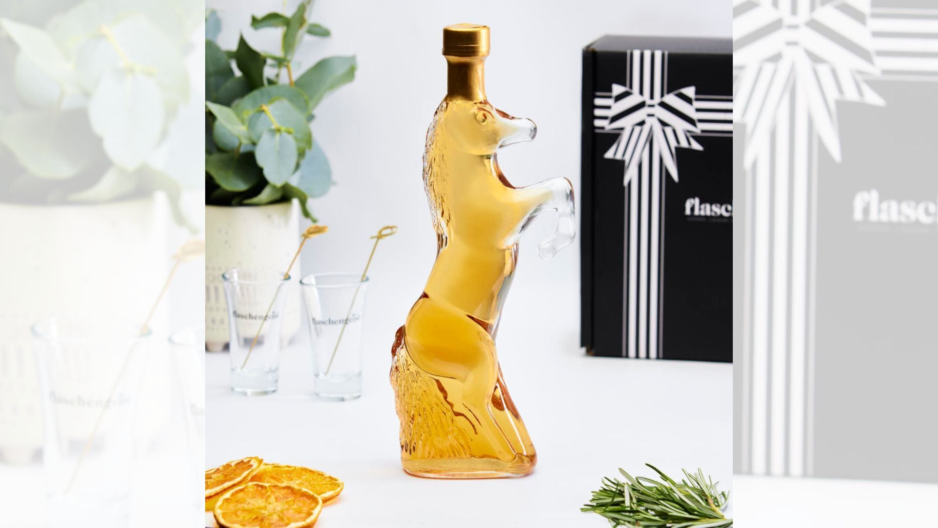 Unleash the Spirit of Freedom with Flaschengeist's Horse Bottle and Honey Highland Liqueur - Gift Box