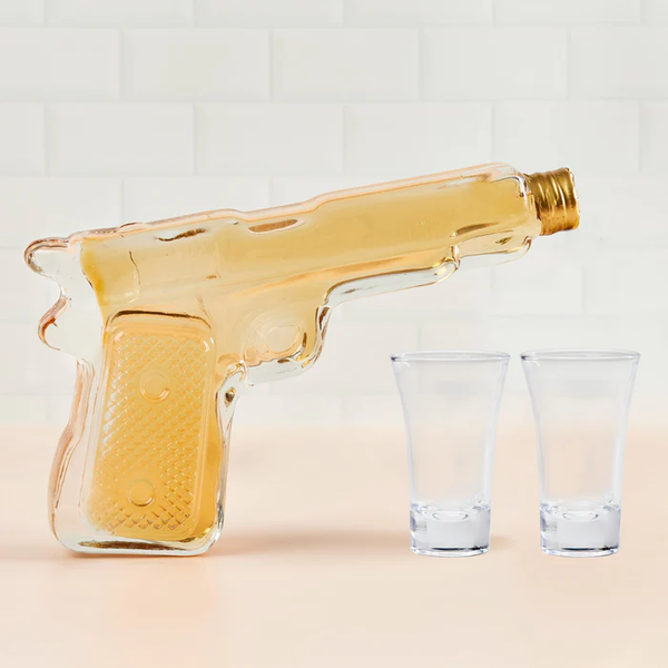 Unleash the Flavour Firepower: Flaschengeist's Pistol Bottle filled with Honey Highland Liqueur