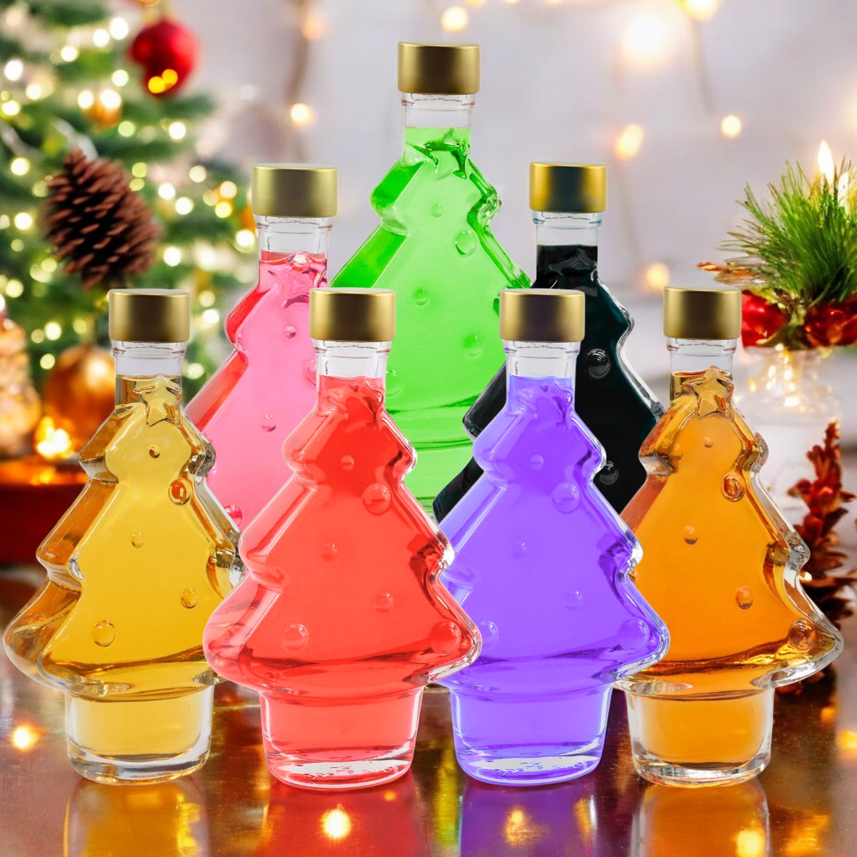 Christmas Tree Bottle 200ml - Special 7 Bottles Only Bundle