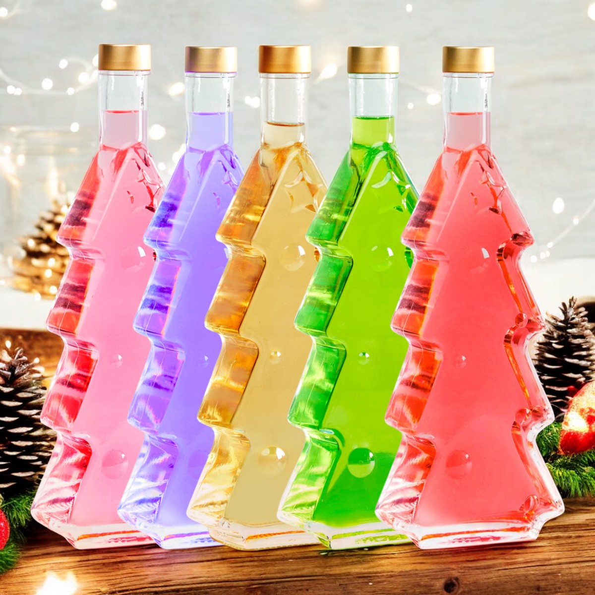 Christmas Tree Bottle 500ml - Special 5 Bottles Only Bundle