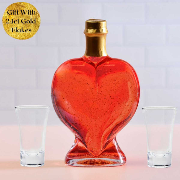 Love Heart Bottle - Strawberry Liqueur - Gift Box