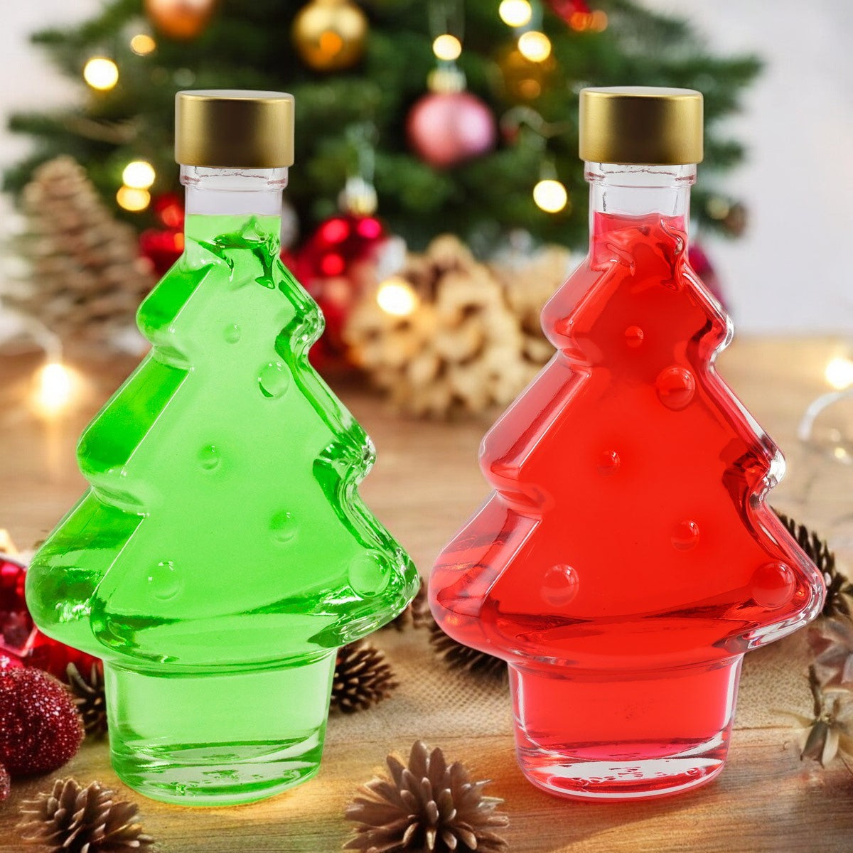 Duo Christmas Tree Bottle Set