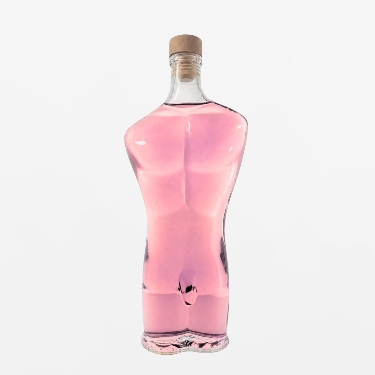 Flaschengeist Adam Decanter Birthday Gift — masculine, sculptural handcrafted glass Adam decanter bottle filled with premium spirits, front-facing hero shot on cream background
