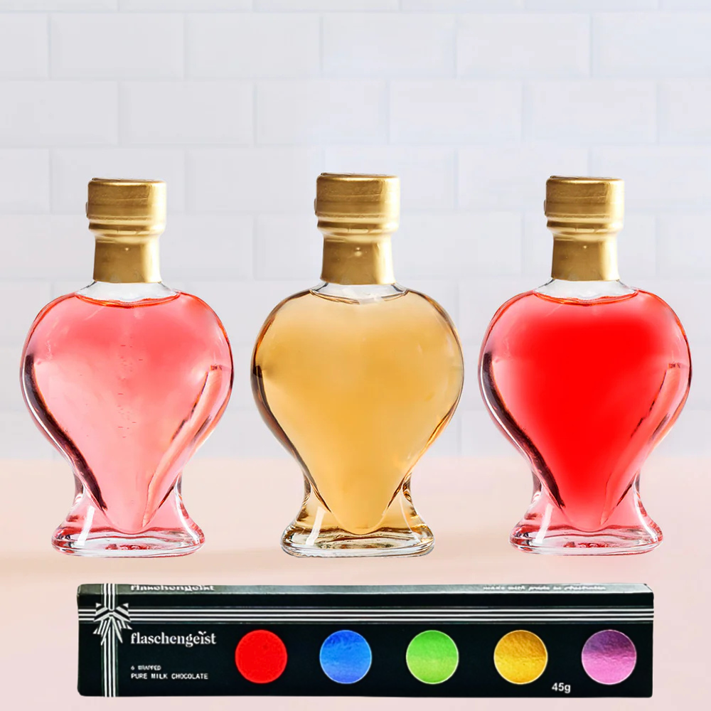 Just Add to Gin - Trio Hearts Gift Box + Chocolates