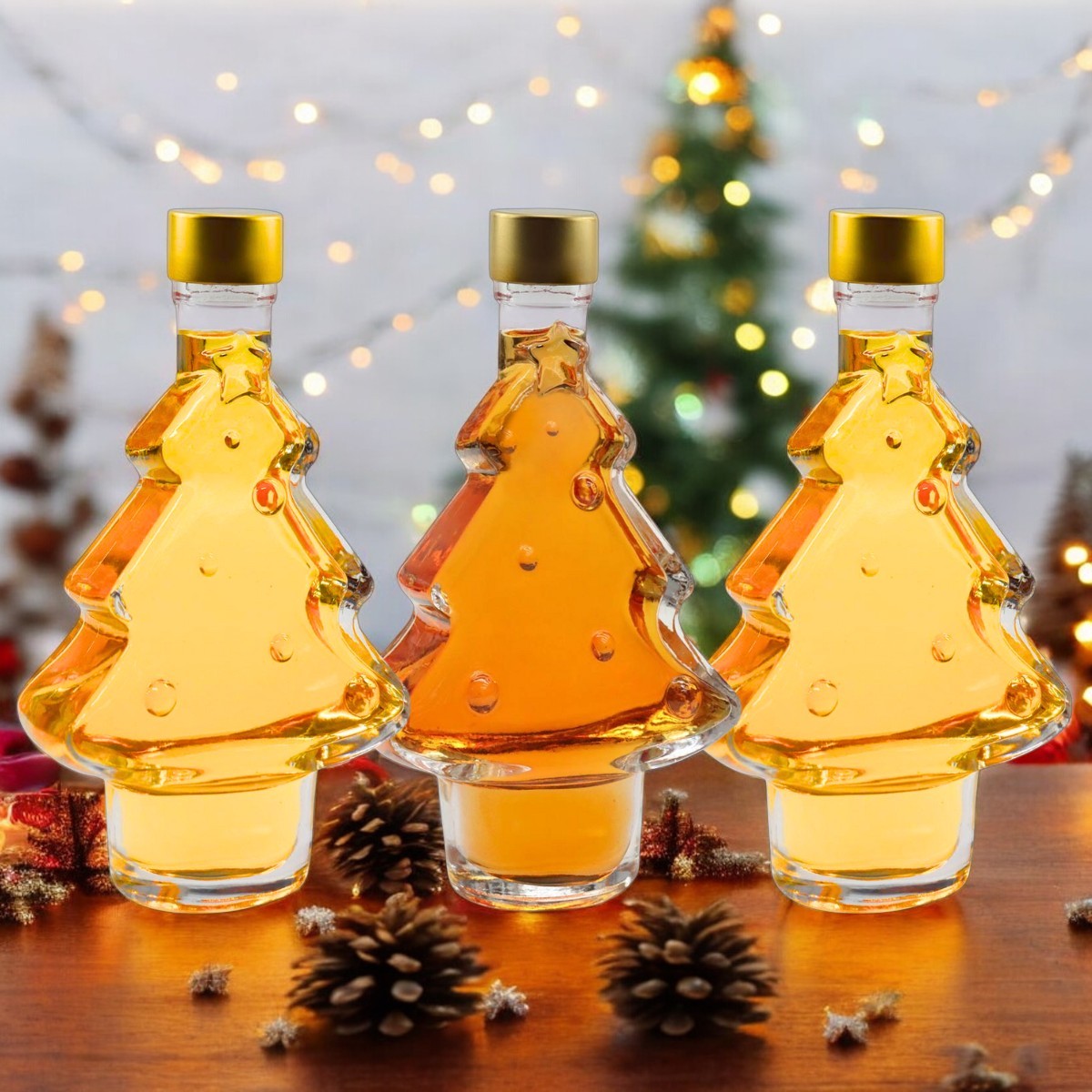 Trio Christmas Tree Bottle Set