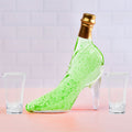 Shoe Bottle - Emerald Sparkles with 24 Carat Gold Flakes - Gift Box + Chocolates