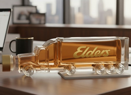 Flaschengeist Personalised Truck Bottle 350ml - Gift Box + Chocolates | Christmas 2025