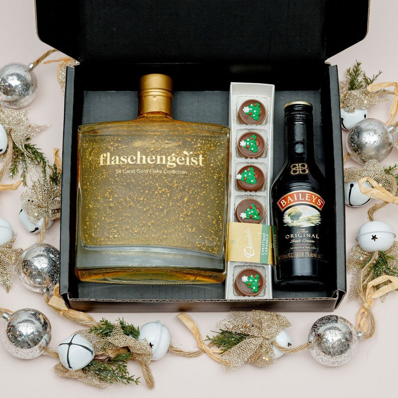 Baileys & Butterscotch + 24ct Gold Flakes Luxe Decanter Gift Hamper