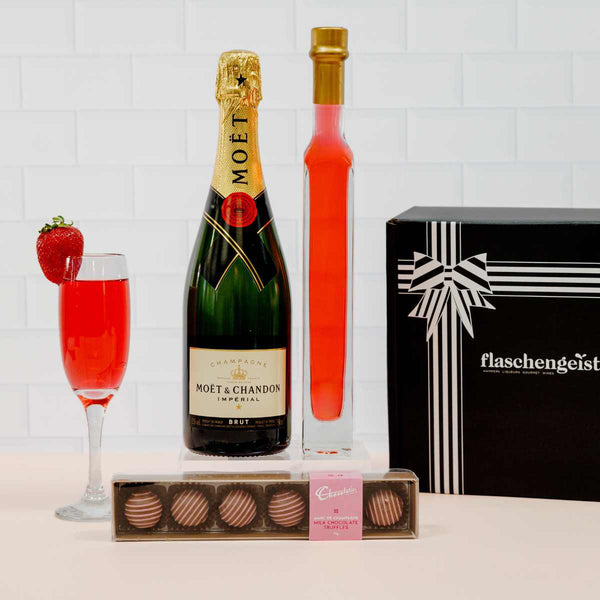 Strawberry Champagne Cocktail with Moët
