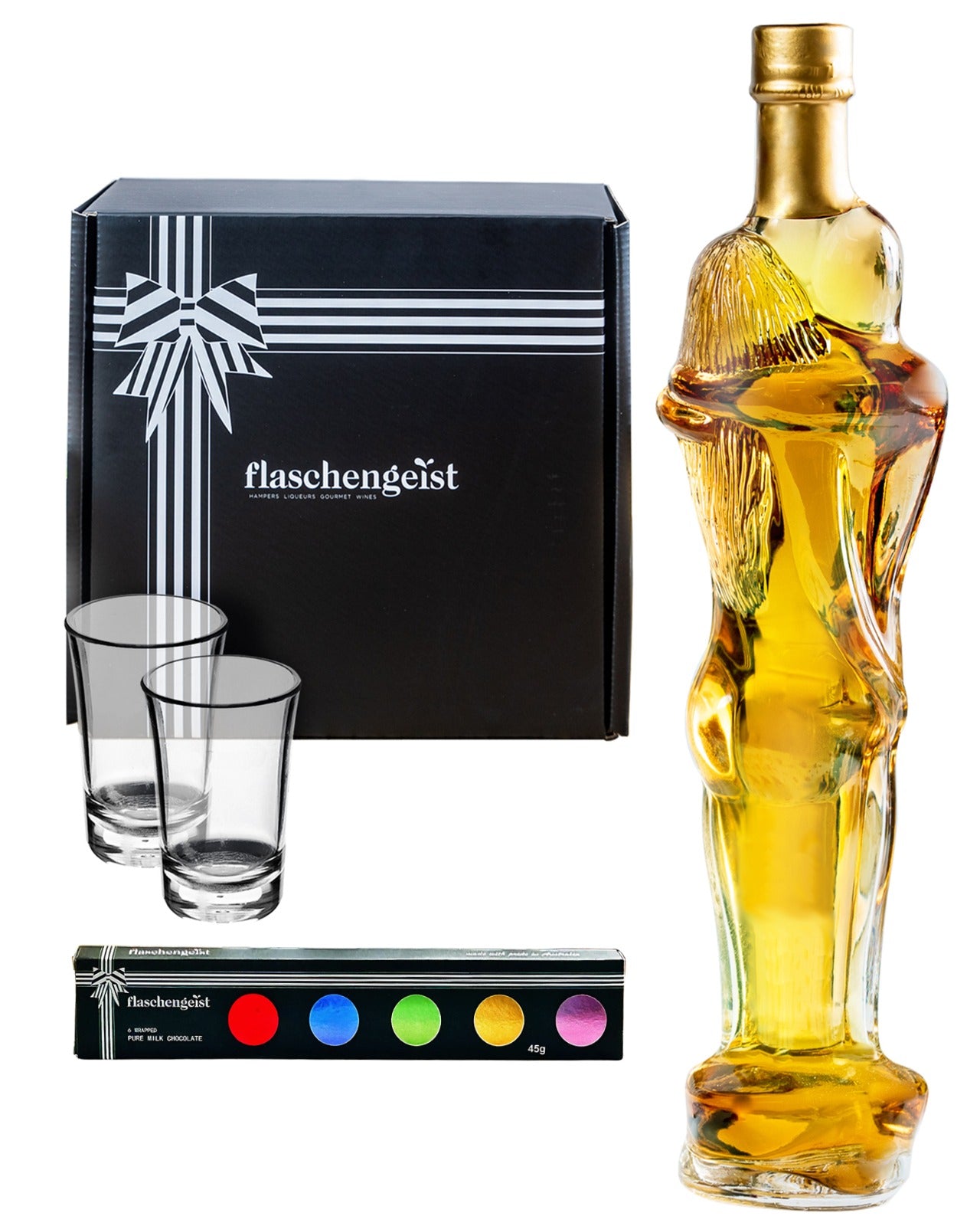 Lovers Bottle - Butterscotch Liqueur - Gift Box + Chocolates