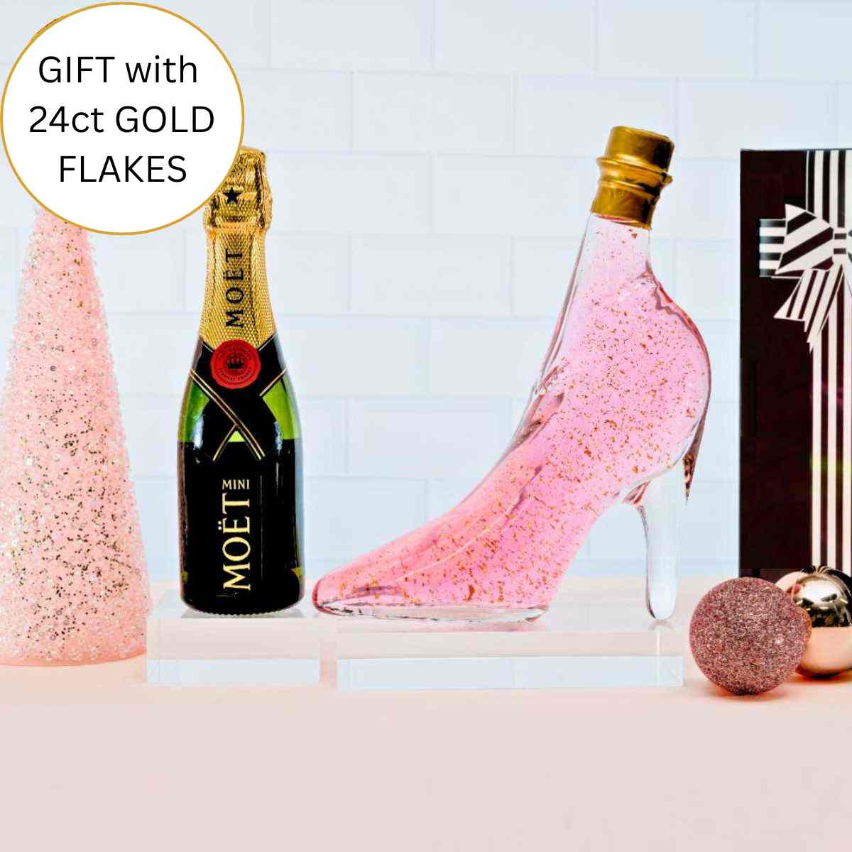 Moët and Pink Gin Shoe Bottle Gift Hamper