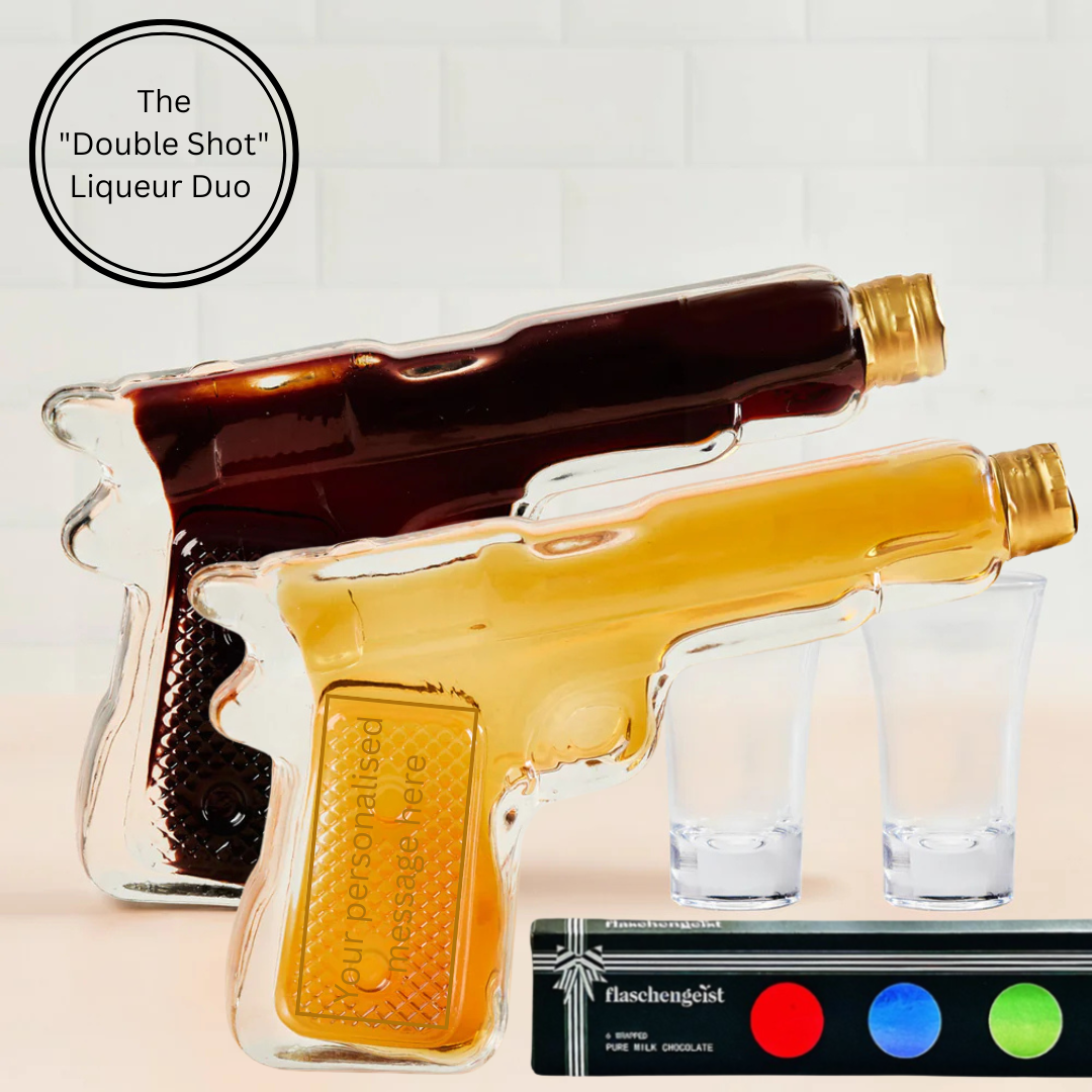 Flaschengeist Duelling Pistol Collection - The "Double Shot" Liqueur Duo - Unleash the Ultimate Gift Experience