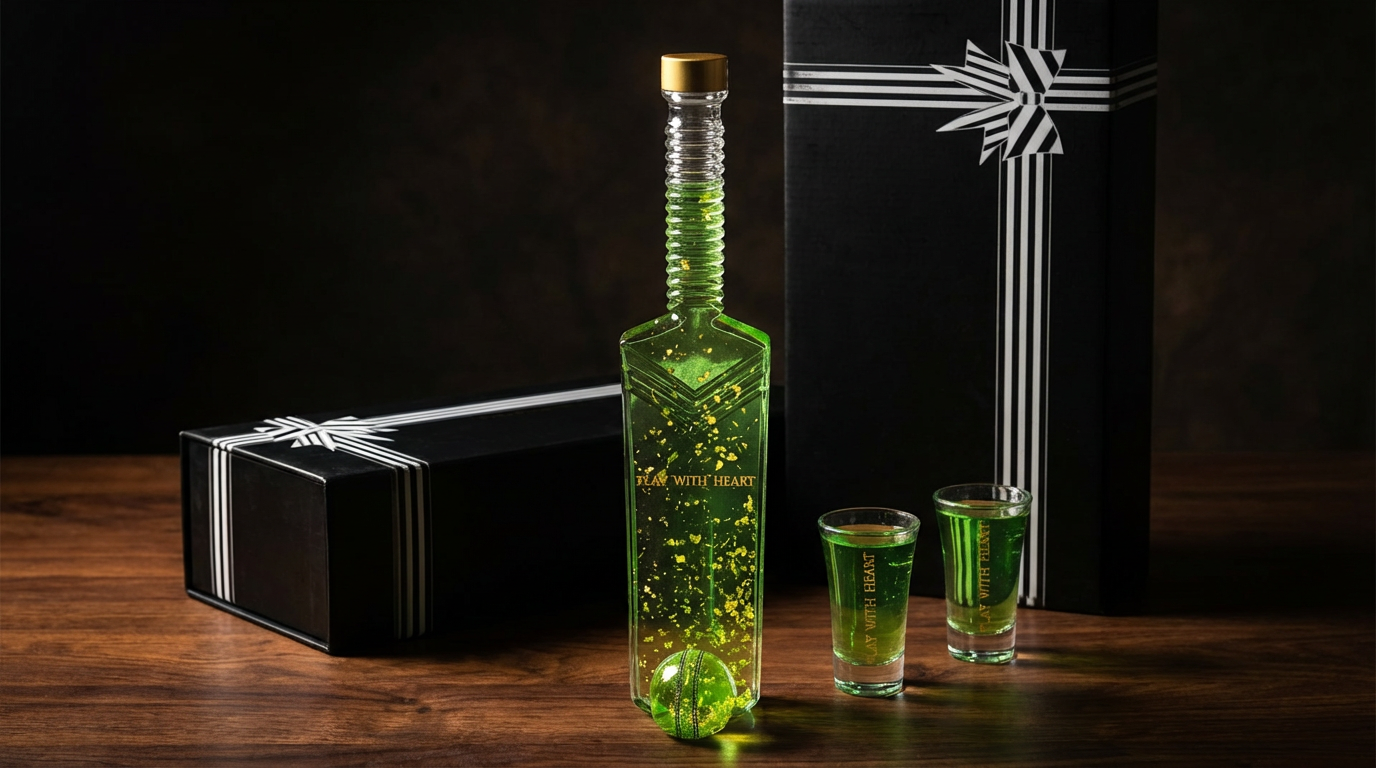 Flaschengeist Cricket Bat Bottle | Handcrafted Cricket Memorabilia Gift