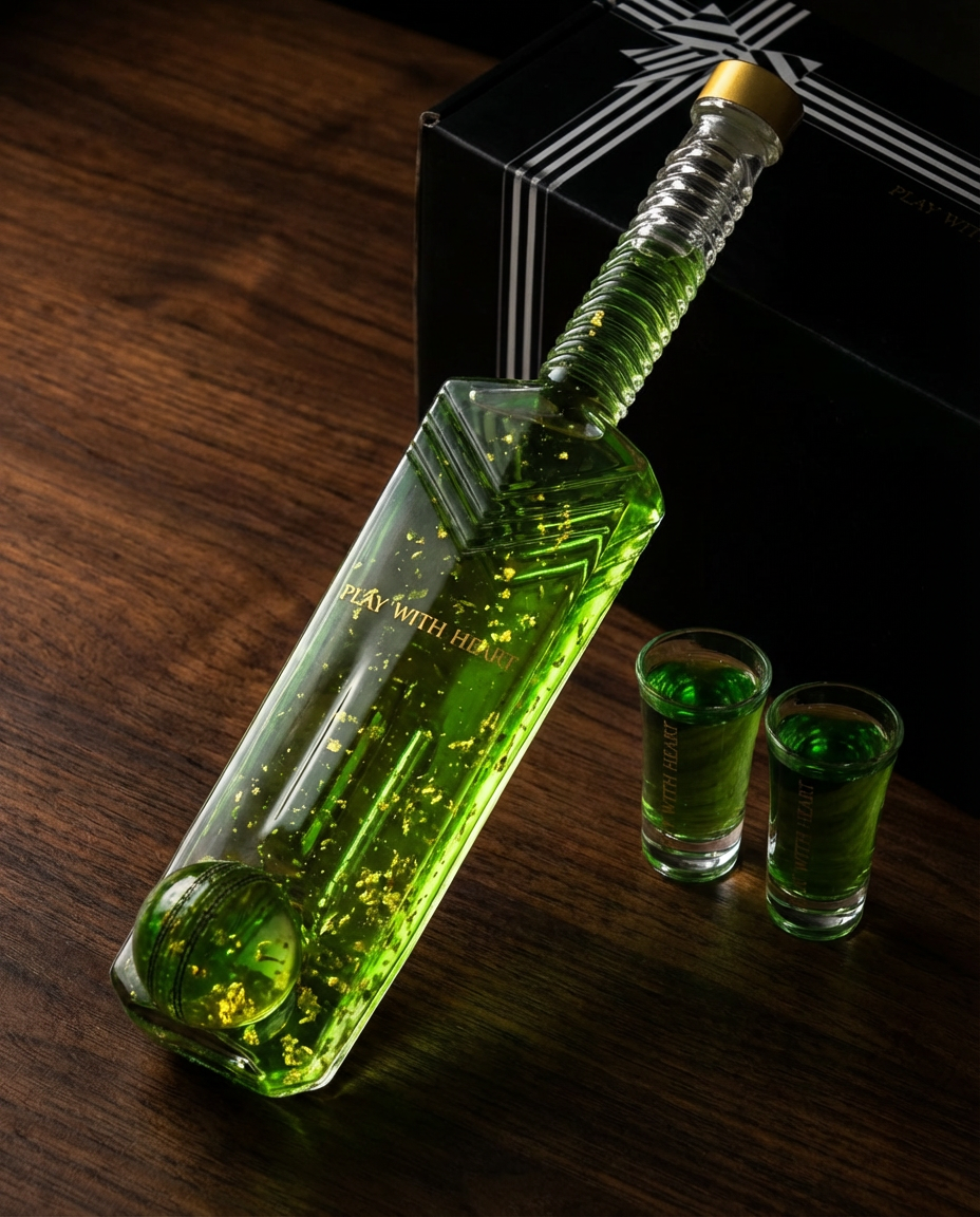 Flaschengeist Cricket Bat Bottle | Handcrafted Cricket Memorabilia Gift