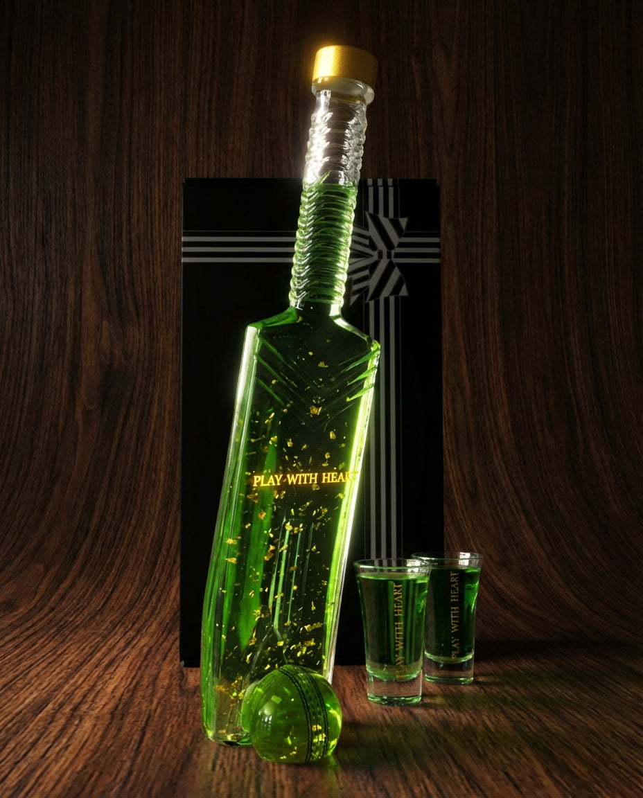 Flaschengeist Cricket Bat Bottle | Handcrafted Cricket Memorabilia Gift