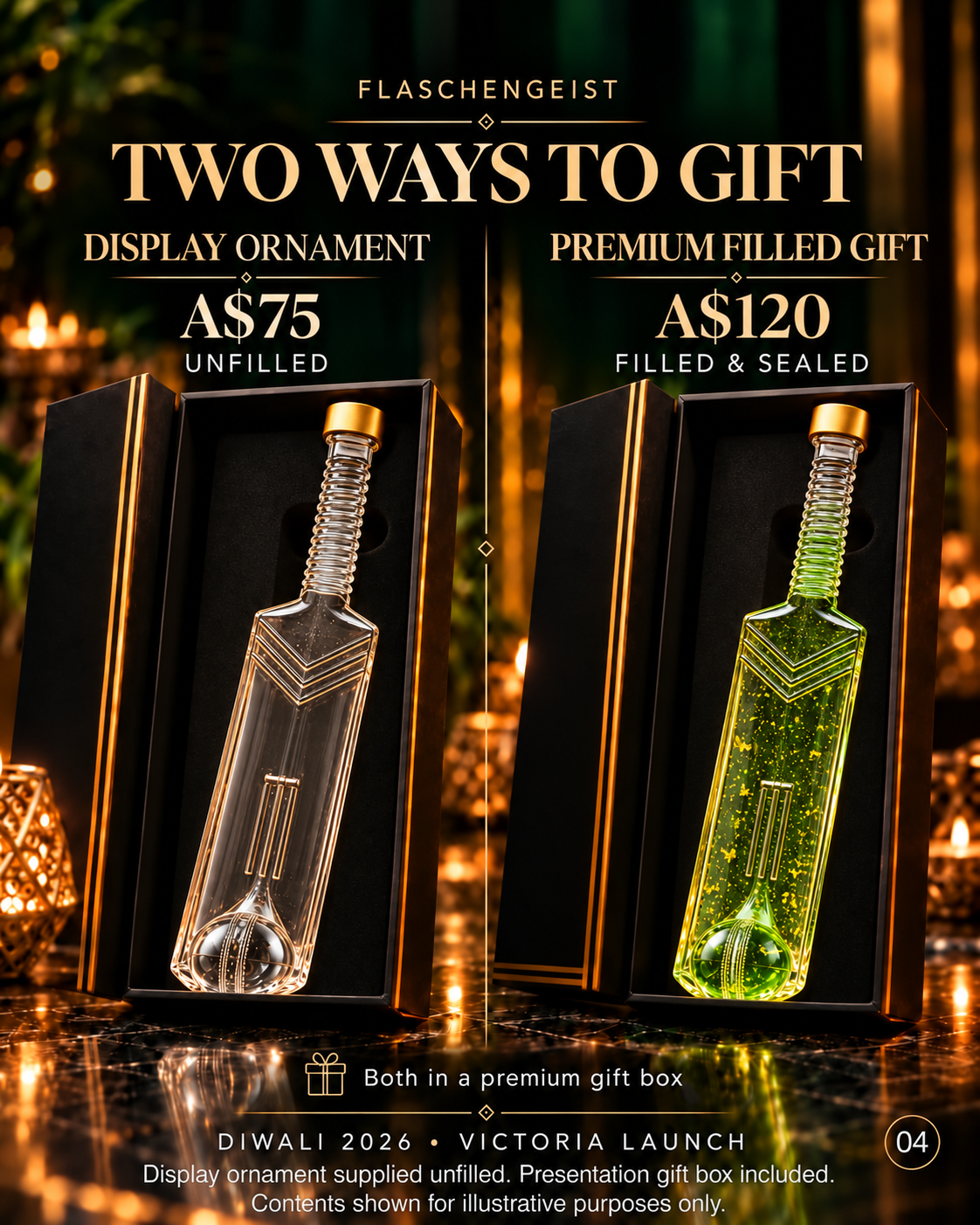 Flaschengeist 350ml Cricket Bat Collection – Diwali 2026