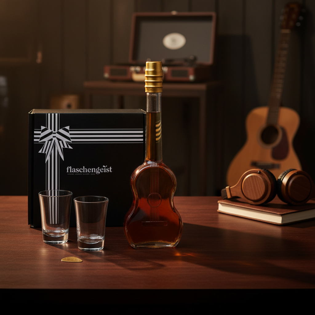 Flaschengeist Guitar Bottle | Personalised Statement Gift for Musicians | Flaschengeist