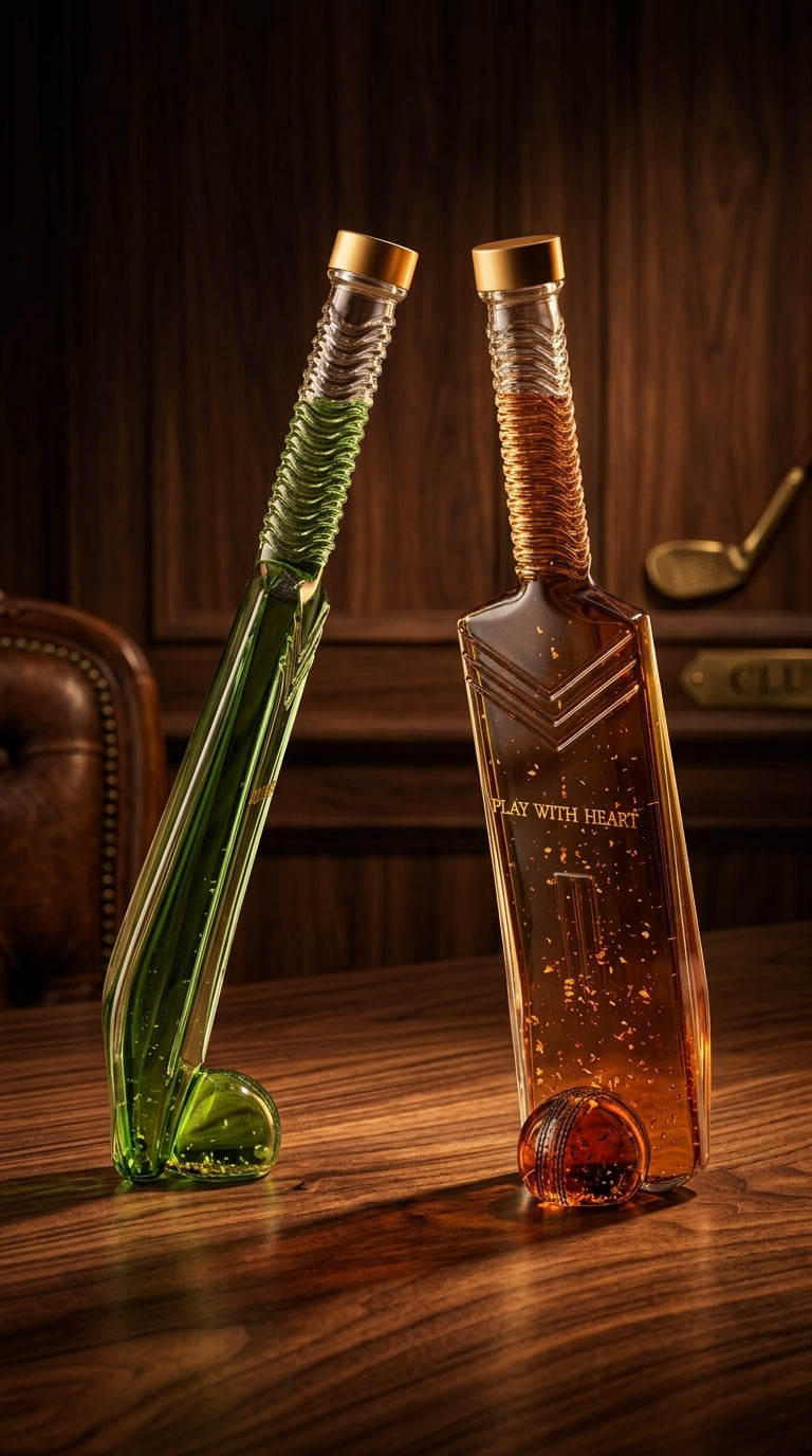Flaschengeist Cricket Bat Bottle | Handcrafted Cricket Memorabilia Gift