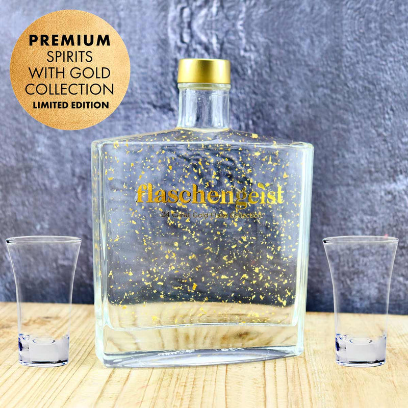 Luxe Decanter - Vodka + 24ct Gold Flakes - Gift Box