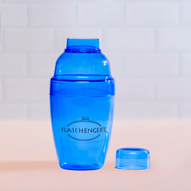 Blue Plastic Cocktail Shaker With Lid