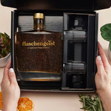 Luxe Decanter - Jim Beam Bourbon + 24ct Gold Flakes - Gift Box - Flaschengeist (Aust) Pty Ltd